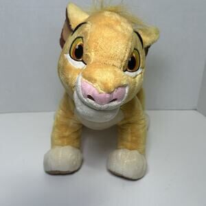 DISNEY STORE THE LION KING SIMBA PLUSH TOY 11”x12” MEDIUM STUFFED ANIMAL